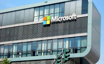 Image shows the Microsoft building, home of MS Office