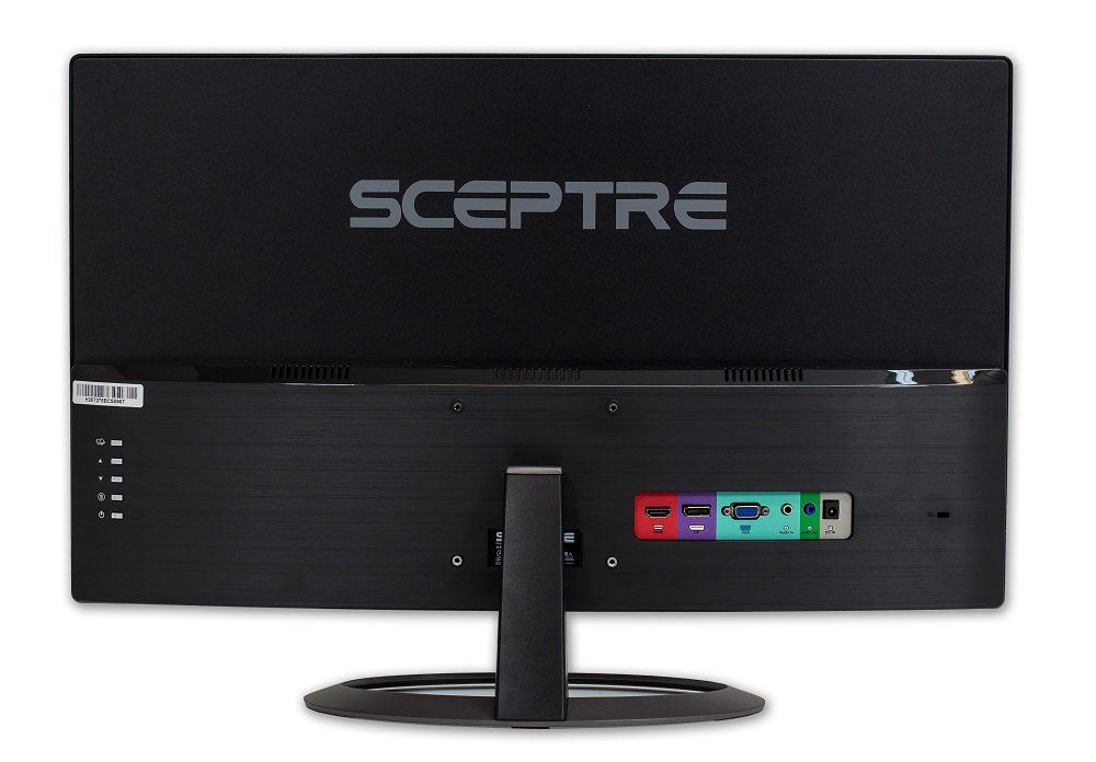 Image showing the rear side and ports of the Sceptre C278W -1920R Monitor