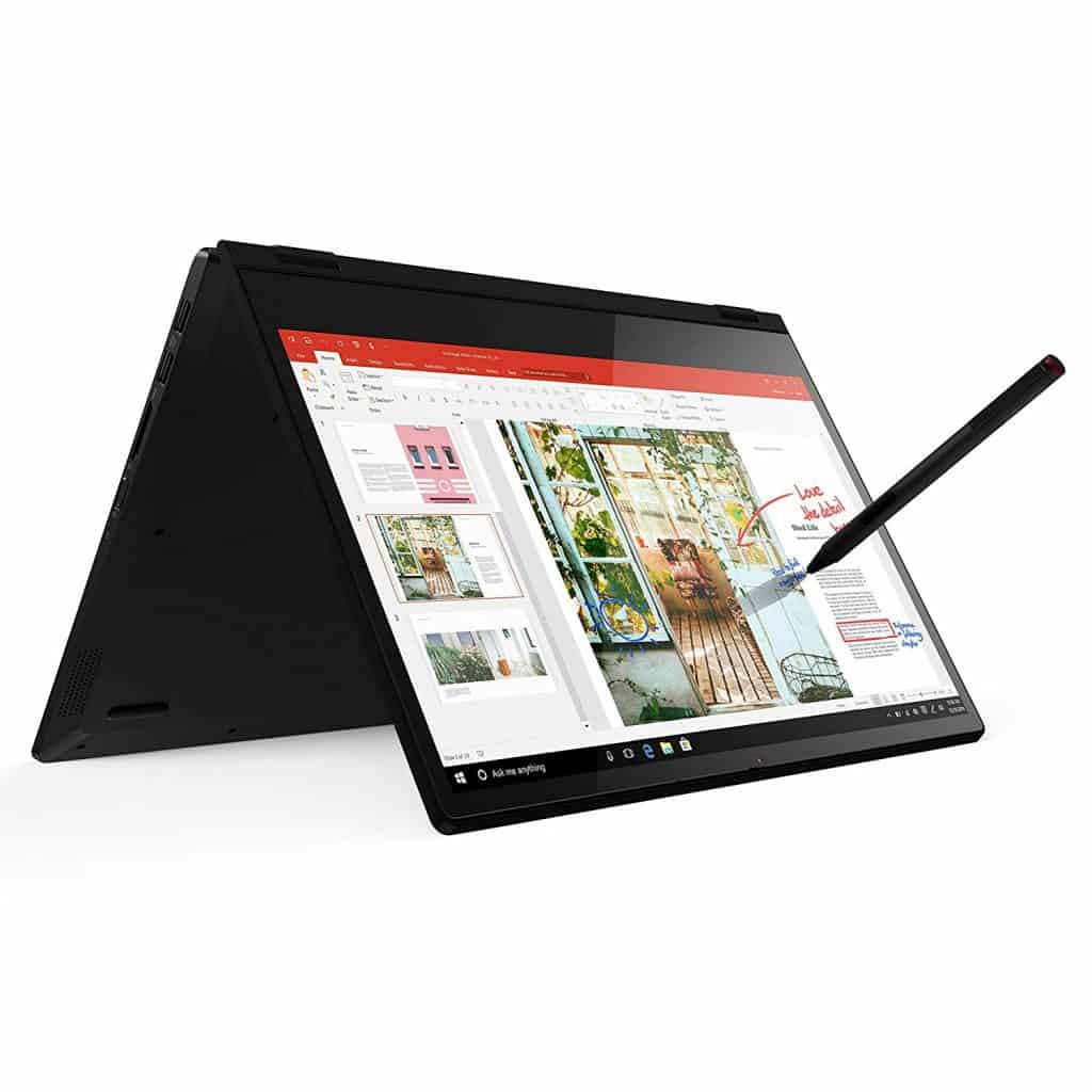 Image of the Lenovo Flex 14 81SS0005US in tent mode