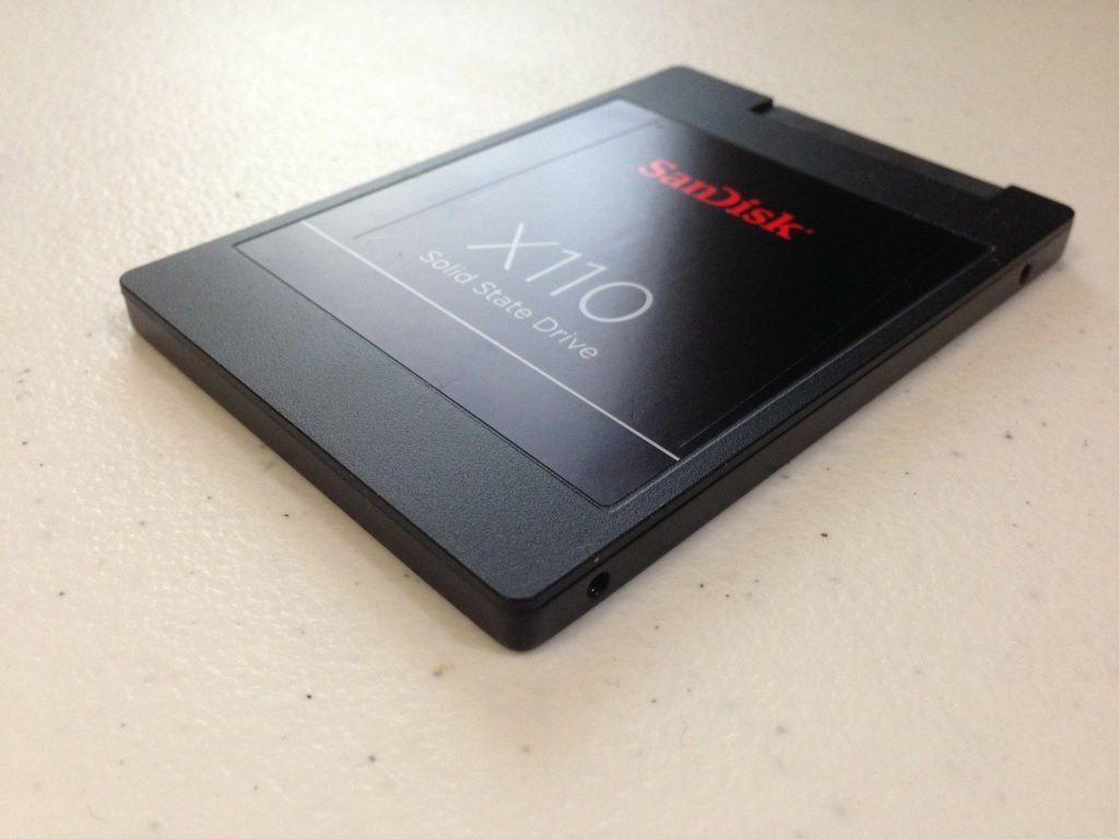 A SanDisk Solid State Drive for gaming devices