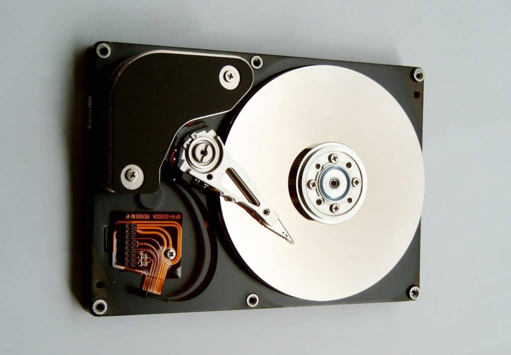 Hard disk drive storage for a laptop